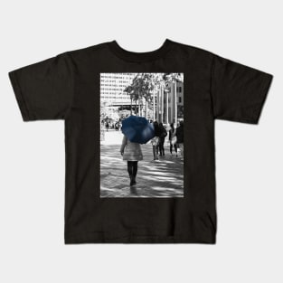 The Lady with the Blue Umbrella 2 Kids T-Shirt